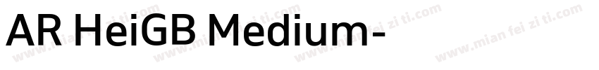 AR HeiGB Medium字体转换